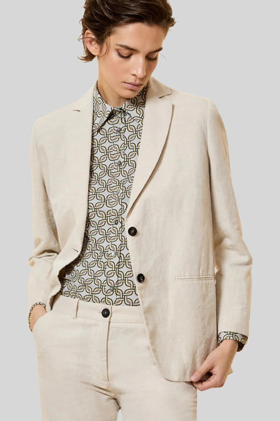 Lynco Boyfriend Wom Blazer Sabbia Donna