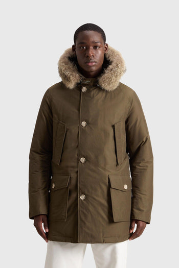 Arctic Parka In Ramar Cloth Con Pelliccia Removibile Verde Militare Uomo - 6