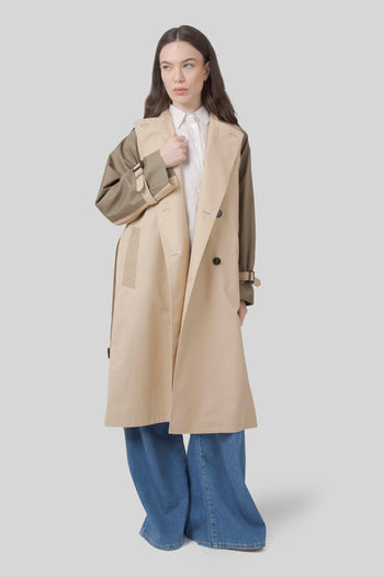 Max Mara Trench Reversibile In Gabardina Antigoccia Canasta Beige Donna - 3