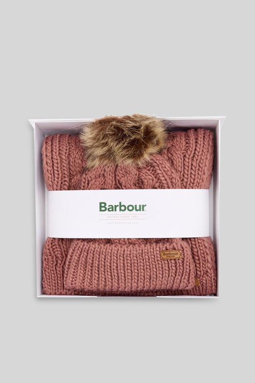 Set Cappello E Sciarpa Penshaw Rosa Antico Donna