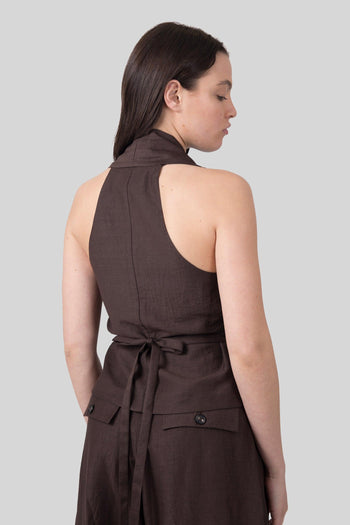 Top Cedro Marrone Donna - 5