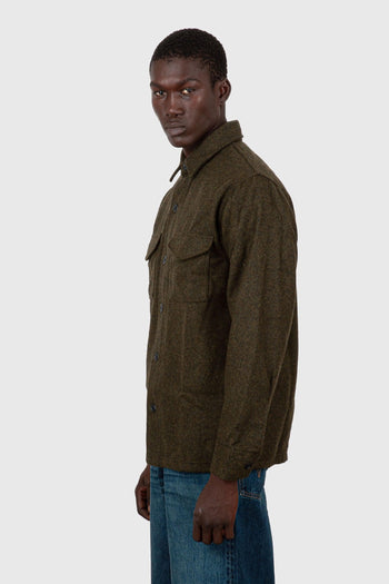 Wool Jac-shirt Verde Militare Uomo - 3