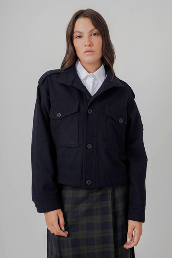 Field Jacket Crop Mercure Blu Navy Donna - 4