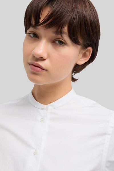 Camicia In Popeline Di Cotone Bianco Donna