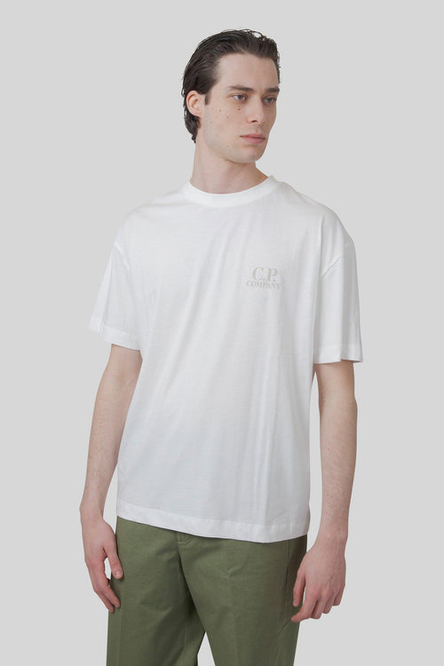 T-shirt 30/1 Jersey Printed Graphics Bianco Off Uomo