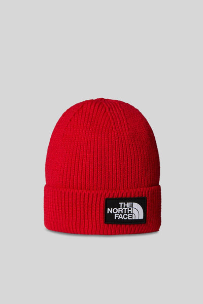 Tnf Logo Box Cuffed Beanie Rosso Unisex