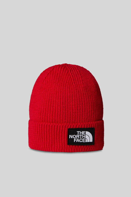 Tnf Logo Box Cuffed Beanie Rosso Unisex