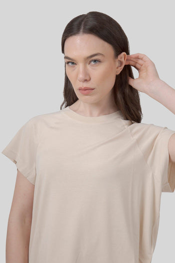 T-shirt Lyocell Tricia Beige Chiaro Donna - 2