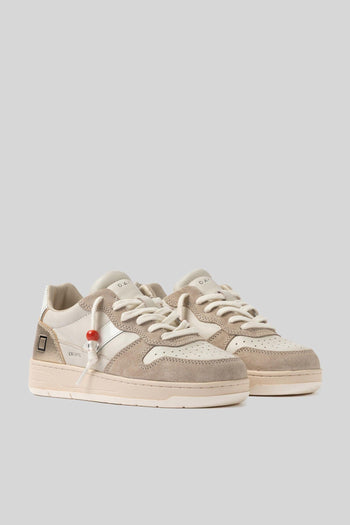 Sneaker Court 2.0 Vitage Calf Avorio Donna - 3
