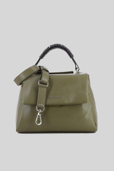 Borsa Sveva Midi Jungle In Pelle Verde Militare Donna