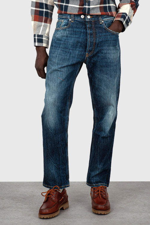 Jeans Musso Tapered Blu Medio Uomo