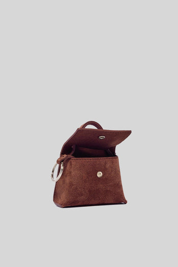 Charm Mini Sveva Peach In Suede Terra Di Siena Donna - 2