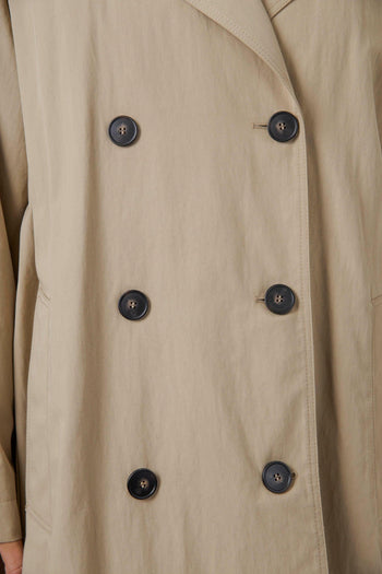 Max Mara Trench In Gabardina Ghia Beige Donna - 8