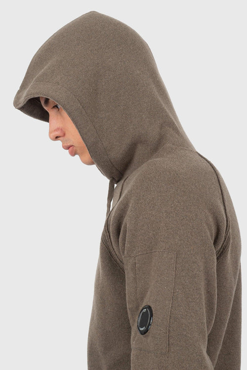 Maglia Lambswool Grs Waffle Hooded Khaki Uomo - 2