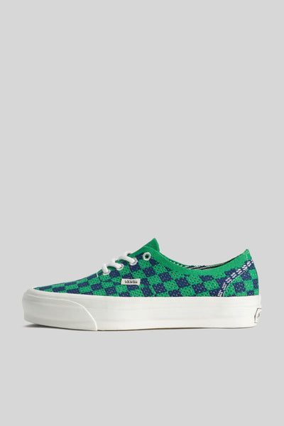 "off The Wall" Sneaker Premium Authentic Checkerboard Blu/verde Unisex