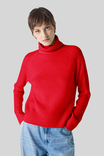 Maglia Dolcevita Sylviana Rosso Donna - 4