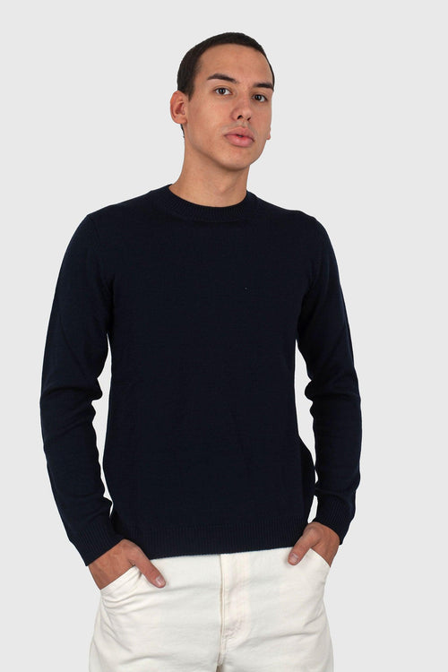 Maglia Girocollo Blu Navy Uomo