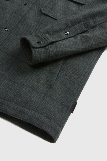 Overshirt Alaskan Wool Check Verde Scuro Uomo - 8