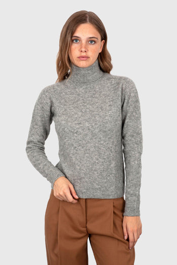 Maglia Dolcevita Cashmere/seta Grigio Donna - 4