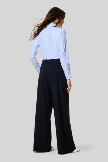 Camicia Oxford Jacquard Stripe Wom Bianco/azzurro Donna - 4