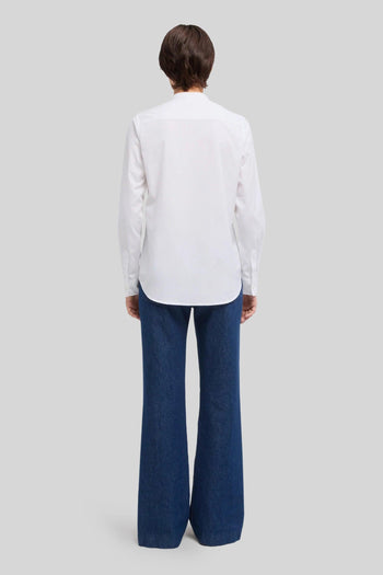 Camicia In Popeline Di Cotone Bianco Donna - 3