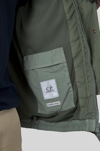 Overshirt Flatt Nylon Mixed Goggle Verde Uomo - 9