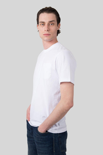 T-shirt In Jersey Di Cotone Bianco Uomo - 3