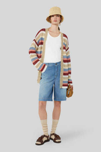 Max Mara Bermuda In Denim Ozono Blu Chiaro Donna - 2