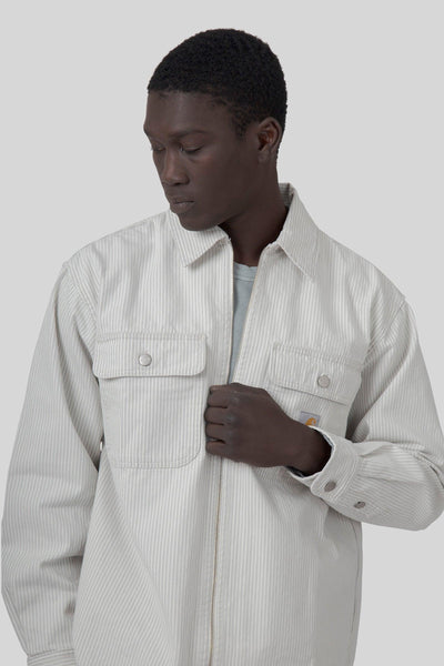 Wip Mercer Shirt Jac Bianco/grigio Uomo