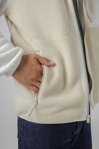 Yumiori Full Zip Fleece Jacket Beige Chiaro Uomo - 4