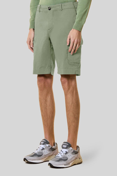 Cottech Cargo Short Pant Verde Uomo