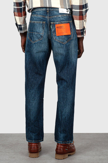 Jeans Musso Tapered Blu Medio Uomo - 3