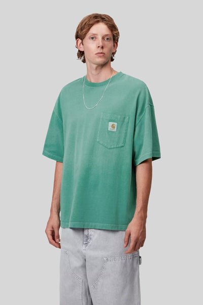 Wip T-shirt S/s Hudson Pocket Verde Acqua Uomo