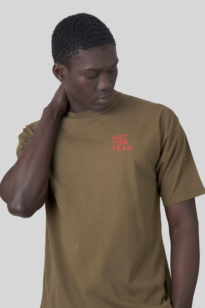 T-shirt Not This Year Verde Militare Uomo