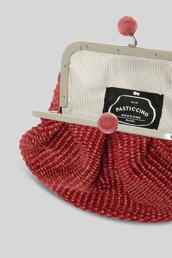 Max Mara Pasticcino Bag Small Effetto Rafia Ciliegia Donna - 2