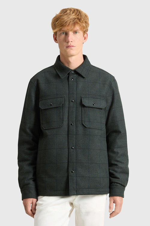 Overshirt Alaskan Wool Check Verde Scuro Uomo