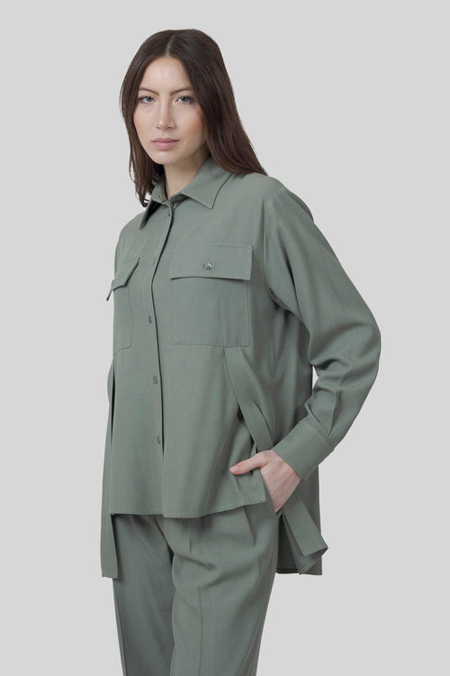 Camicia Guadalupe Verde Salvia Donna