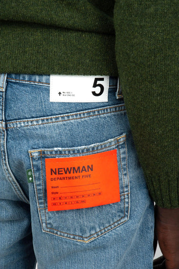 Jeans Newman Tapered Blu Chiaro Uomo - 5