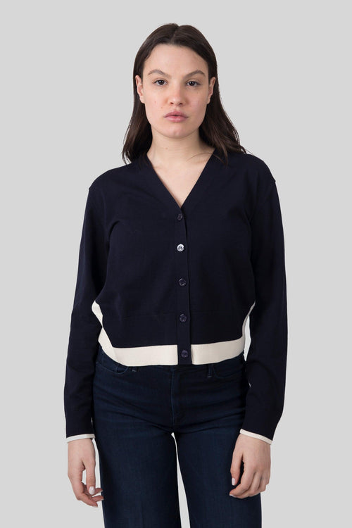 Cardigan Amanda Beige/blu Donna