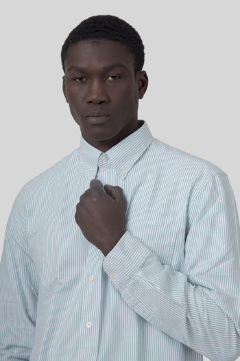 Camicia Doubling Ox Bianco/verde Unisex - 2