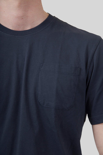T-shirt In Jersey Di Cotone Blu Navy Uomo - 4