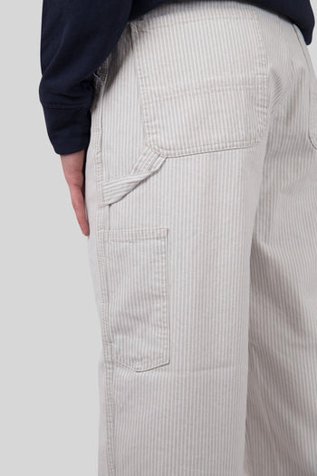 Wip Mercer Single Knee Pant Stripe Bianco/grigio Uomo - 6