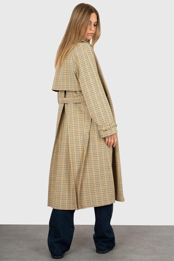 Trench Check Beige Donna - 5