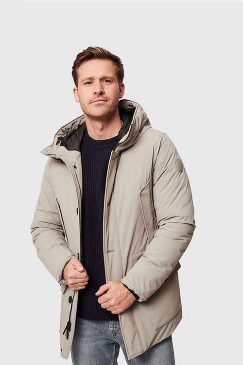 Arctic Stretch Down Parka Grigio Chiaro Uomo