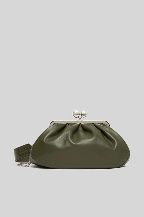 Max Mara Pasticcino Bag Medium Nappa Lucida Montone Verde Militare Donna
