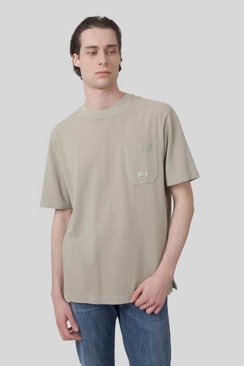 T-shirt 24/1 Piquet Pigment Dyed Tortora Uomo