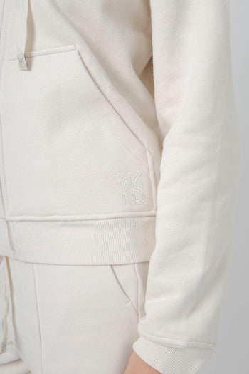 Max Mara Felpa Full Zip Cane Avorio Donna - 4