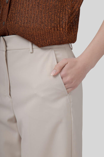 Max Mara Pantalone Corone Avorio Donna - 4