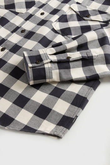 Camicia In Flanella Buffalo Check Bianco/nero Donna - 7