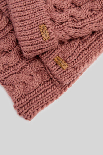 Set Cappello E Sciarpa Penshaw Rosa Antico Donna - 5